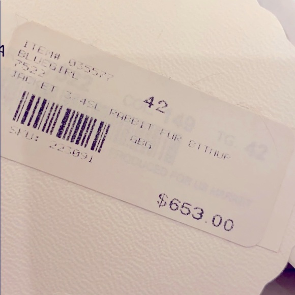 Bluegirl Blush Rabbit Fur Teddy/Coat/Jacket Size S - Picture 11 of 13